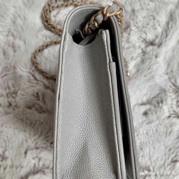 Chanel gray caviar boy wallet on chain woc - Picture 3 of 8